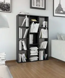 vidaXL Room Divider/Book Cabinet Black 100x24x140 cm Chipboard