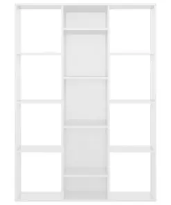 vidaXL Room Divider/Book Cabinet High Gloss White 100x24x140 cm Chipboard