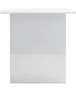 vidaXL Dining Table High Gloss White 180x90x76 cm Chipboard