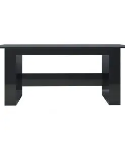 vidaXL Dining Table High Gloss Black 180x90x76 cm Chipboard