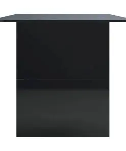 vidaXL Dining Table High Gloss Black 180x90x76 cm Chipboard
