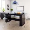 vidaXL Dining Table High Gloss Black 180x90x76 cm Chipboard