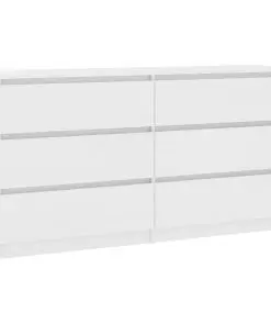 vidaXL Sideboard White 140x35x76 cm Chipboard