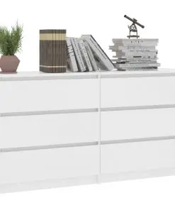 vidaXL Sideboard White 140x35x76 cm Chipboard