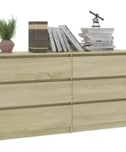 vidaXL Sideboard Sonoma Oak 140x35x76 cm Chipboard