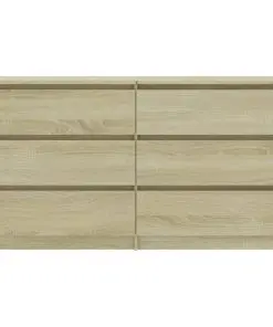 vidaXL Sideboard Sonoma Oak 140x35x76 cm Chipboard