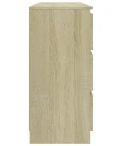 vidaXL Sideboard Sonoma Oak 140x35x76 cm Chipboard