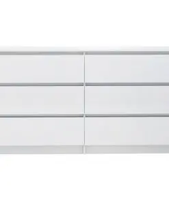 vidaXL Sideboard High Gloss White 140x35x76 cm Chipboard