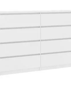 vidaXL Sideboard White 140x35x99 cm Chipboard
