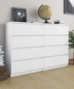 vidaXL Sideboard White 140x35x99 cm Chipboard