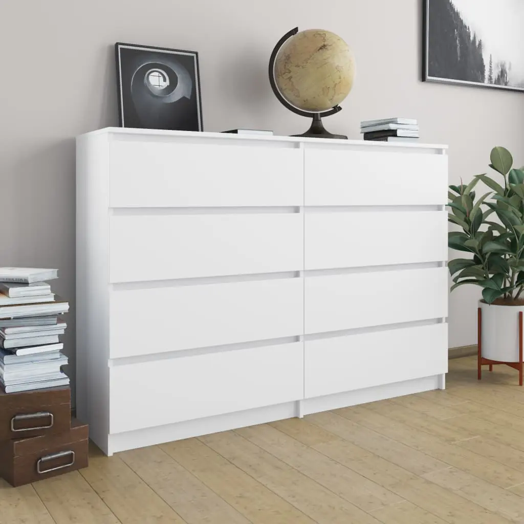 vidaXL Sideboard White 140x35x99 cm Chipboard