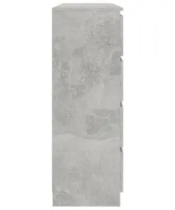 vidaXL Sideboard Concrete Grey 140x35x99 cm Chipboard