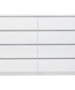vidaXL Sideboard High Gloss White 140x35x99 cm Chipboard