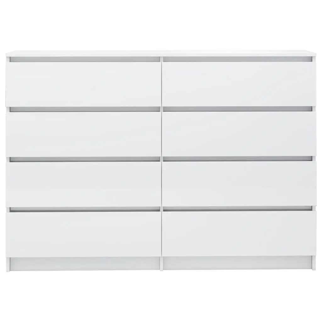 vidaXL Sideboard High Gloss White 140x35x99 cm Chipboard