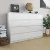 vidaXL Sideboard High Gloss White 140x35x99 cm Chipboard