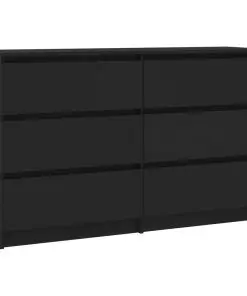 vidaXL Sideboard Black 120x35x76 cm Chipboard