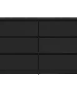 vidaXL Sideboard Black 120x35x76 cm Chipboard