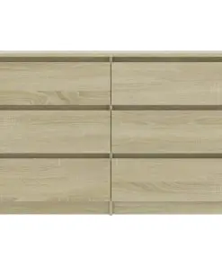 vidaXL Sideboard Sonoma Oak 120x35x76 cm Chipboard