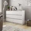 vidaXL Sideboard High Gloss White 120x35x76 cm Chipboard