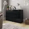 vidaXL Sideboard High Gloss Black 120x35x76 cm Chipboard