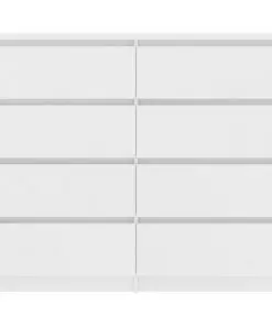 vidaXL Drawer Sideboard White 120x35x99 cm Chipboard