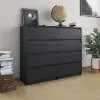 vidaXL Drawer Sideboard Black 120x35x99 cm Chipboard