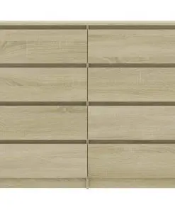 vidaXL Drawer Sideboard Sonoma Oak 120x35x99 cm Chipboard