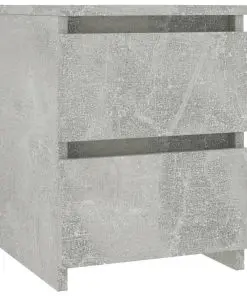 vidaXL Bedside Cabinet Concrete Grey 30x30x40 cm Chipboard