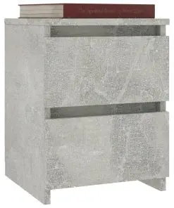 vidaXL Bedside Cabinet Concrete Grey 30x30x40 cm Chipboard