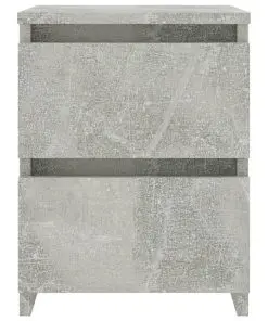 vidaXL Bedside Cabinet Concrete Grey 30x30x40 cm Chipboard