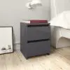 vidaXL Bedside Cabinets 2 pcs High Gloss Grey 30x30x40 cm Chipboard