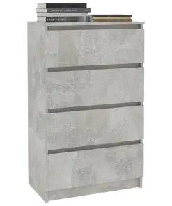 vidaXL Sideboard Concrete Grey 60x35x98.5 cm Chipboard