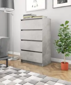 vidaXL Sideboard Concrete Grey 60x35x98.5 cm Chipboard