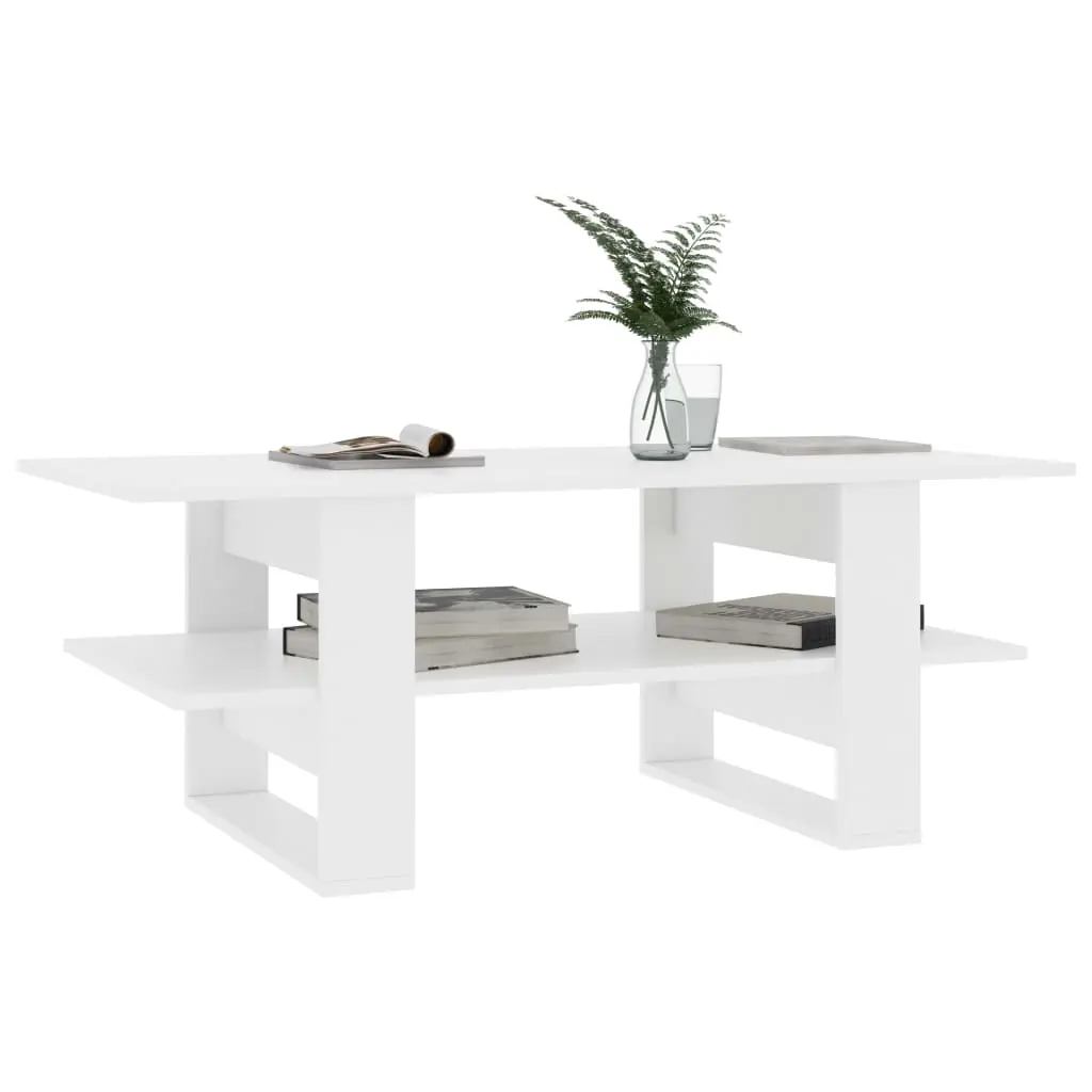 vidaXL Coffee Table White 110x55x42 cm Chipboard