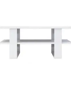 vidaXL Coffee Table High Gloss White 110x55x42 cm Chipboard