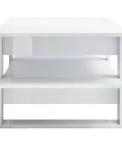 vidaXL Coffee Table High Gloss White 110x55x42 cm Chipboard