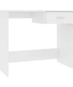 vidaXL Desk White 100x50x76 cm Chipboard