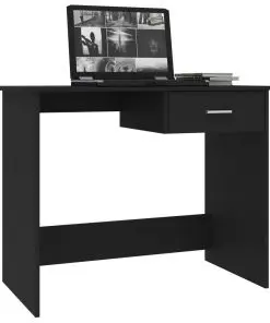 vidaXL Desk Black 100x50x76 cm Chipboard