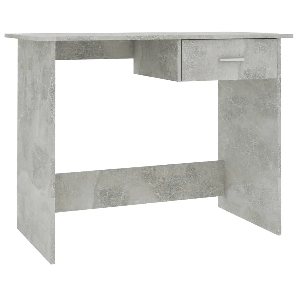 vidaXL Desk Concrete Grey 100x50x76 cm Chipboard