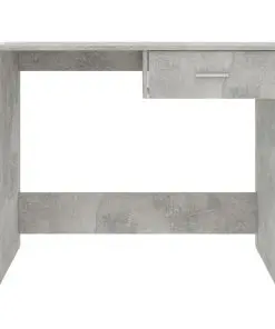 vidaXL Desk Concrete Grey 100x50x76 cm Chipboard