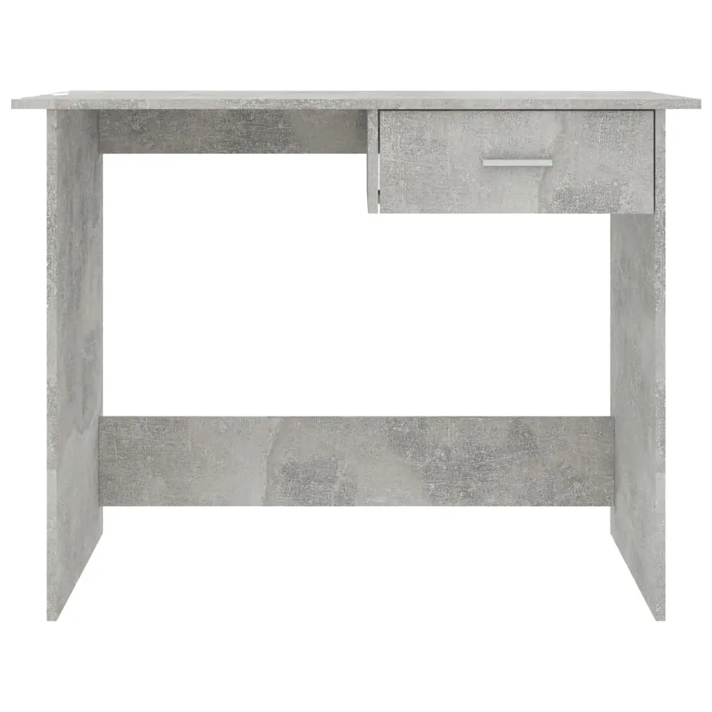 vidaXL Desk Concrete Grey 100x50x76 cm Chipboard