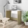 vidaXL Desk White and Sonoma Oak 100x50x76 cm Chipboard vidaXL Desk White and Sonoma Oak 100x50x76 cm Chipboard