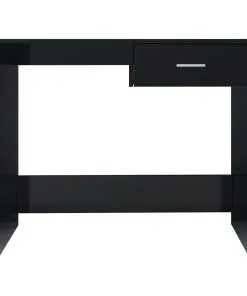 vidaXL Desk High Gloss Black 100x50x76 cm Chipboard