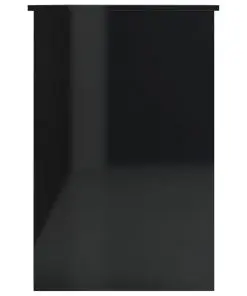 vidaXL Desk High Gloss Black 100x50x76 cm Chipboard