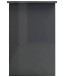 vidaXL Desk High Gloss Grey 100x50x76 cm Chipboard