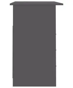 vidaXL Desk with Drawers Grey 110x50x76 cm Chipboard
