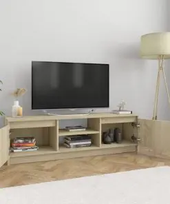 vidaXL TV Cabinet Sonoma Oak 120x30x35.5 cm Chipboard