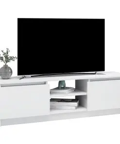 vidaXL TV Cabinet High Gloss White 120x30x35.5 cm Chipboard