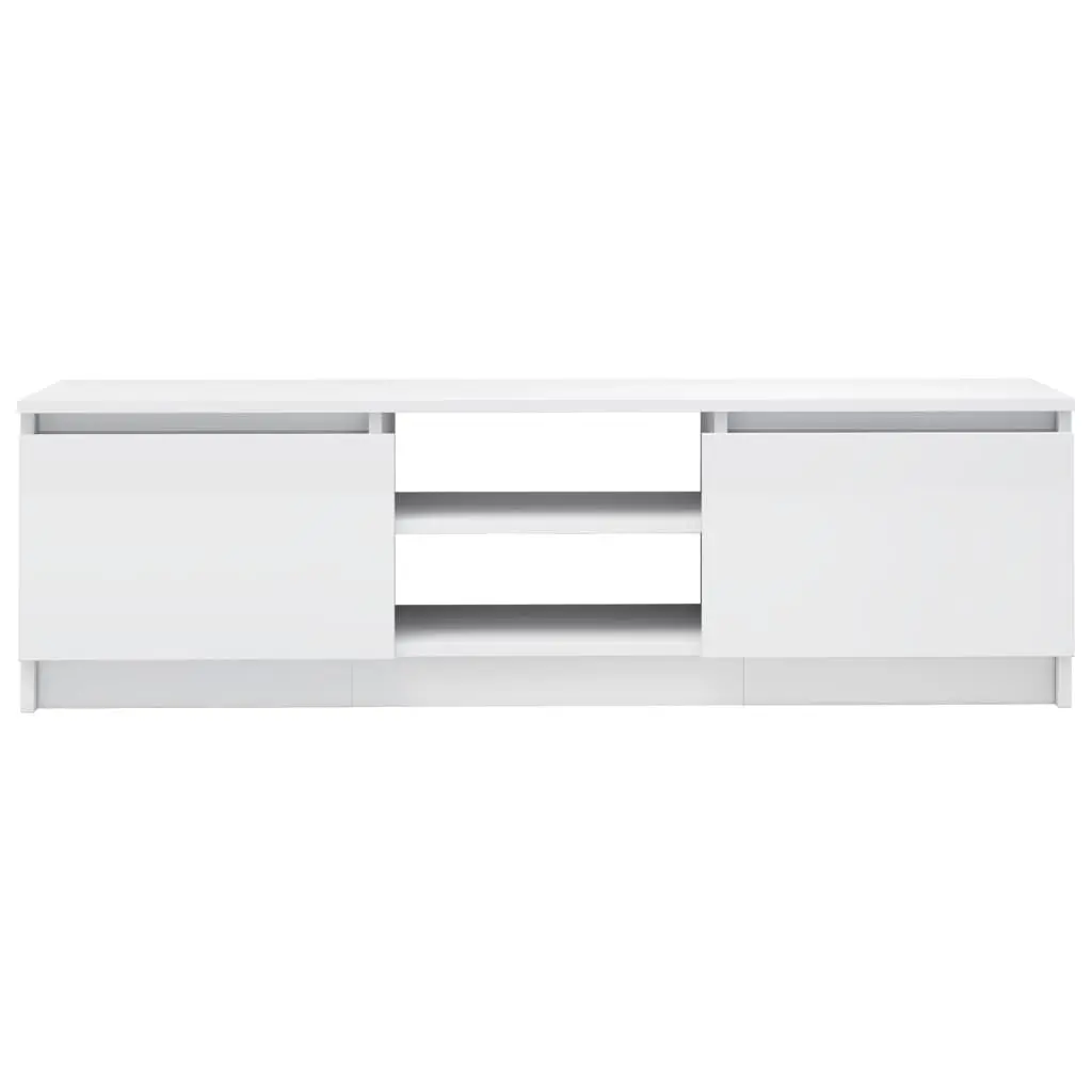 vidaXL TV Cabinet High Gloss White 120x30x35.5 cm Chipboard
