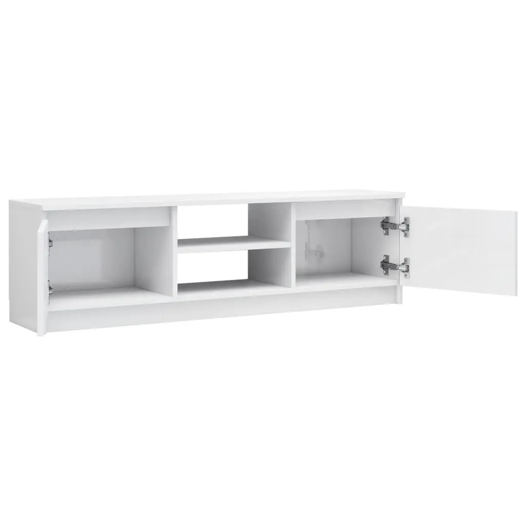 vidaXL TV Cabinet High Gloss White 120x30x35.5 cm Chipboard